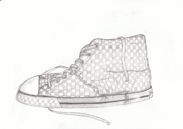 600x423 Converse Shoe Sketch By Pencilandpaperaddict - Converse Sketch