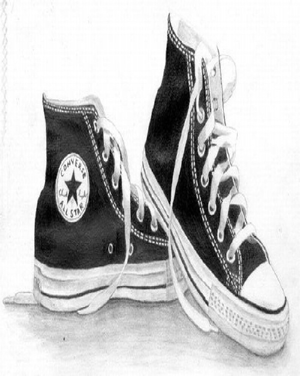 600x750 Converse Sketch Mind Blowing Pencil Art - Converse Sketch