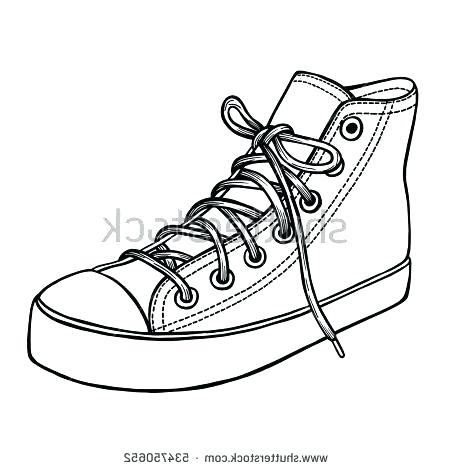 Converse Sketch at PaintingValley.com | Explore collection of Converse ...