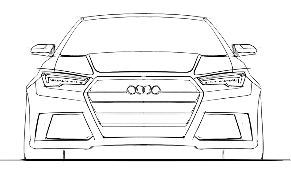 950x578 How To Draw Cars Front View - Convertible Car Sketch