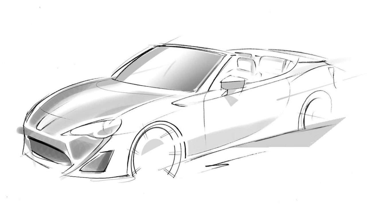 1280x720 Toyota Gt 86 Convertible Concept Design Sketch Photos - Convertible Car Sketch