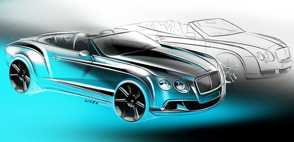 1024x495 Bentley All The Sketches - Convertible Car Sketch