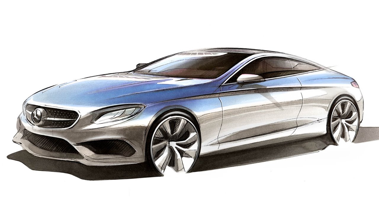 1280x720 Car Design Sketch Amp Drawing - Convertible Car Sketch