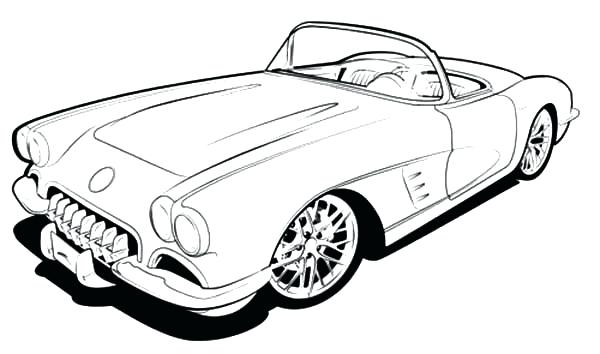 600x354 Collection Of Free Corvet Clipart Sketch. Download On Ubisafe - Convertible Sketch