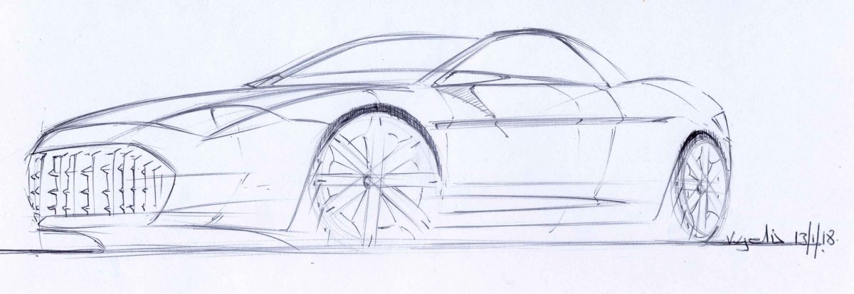 1200x414 Convertible - Convertible Sketch