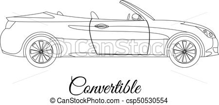 450x217 Convertible Drawing - Convertible Sketch