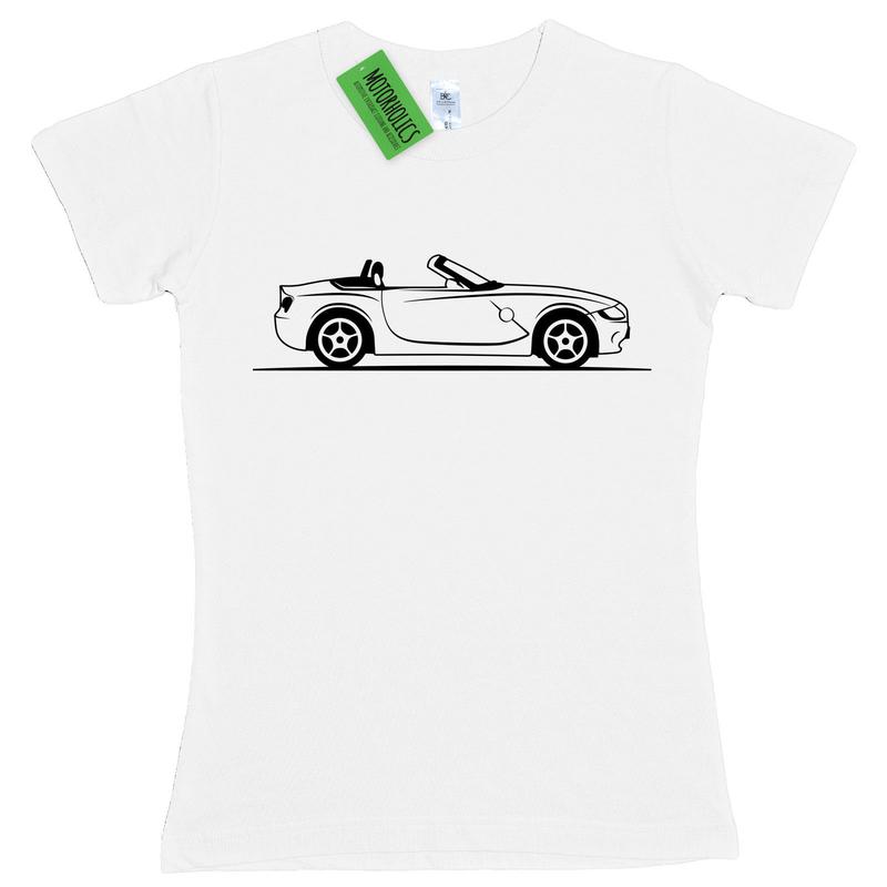 800x800 Ladies Original Sketch Bmw Z4 Convertible Fitted T Shirt German Sports - Convertible Sketch