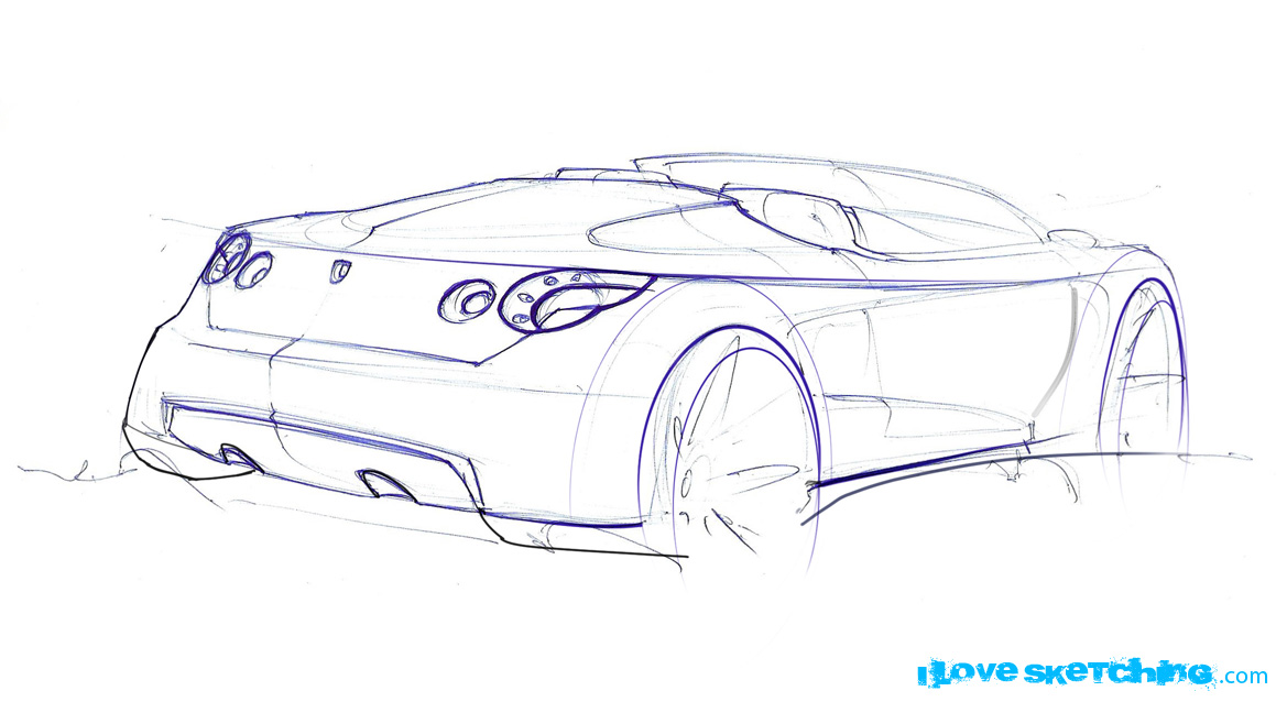 1169x638 Nissan Convertible Sketch By Ecco666 - Convertible Sketch