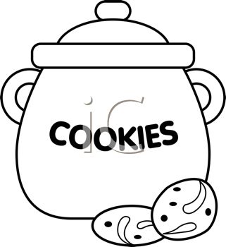 321x350 Collection Of Free Cooly Clipart Cookie Jar. Download On Ubisafe - Cookie Jar Sketch