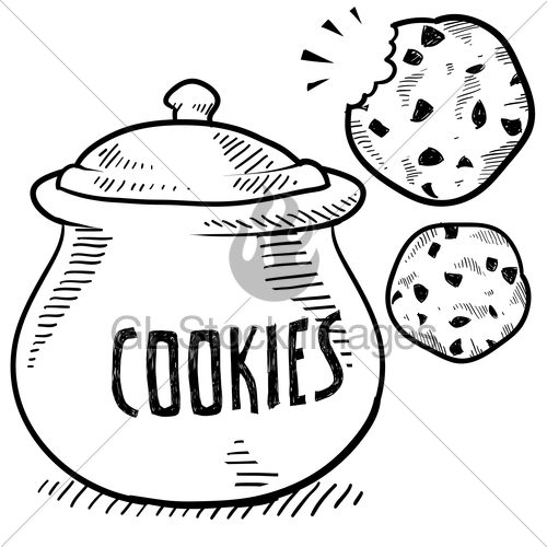 500x500 Cookie Jar Sketch Gl Stock Images - Cookie Jar Sketch