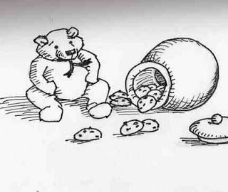 320x270 60 Minute Art Diary Teddy And The Cookie Jar - Cookie Jar Sketch