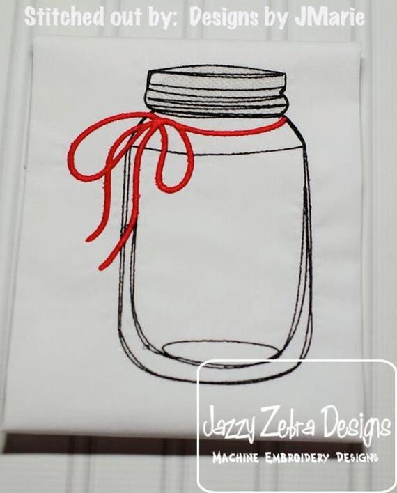 570x708 Mason Jar Sketch Machine Embroidery Design Instant Download Etsy - Cookie Jar Sketch