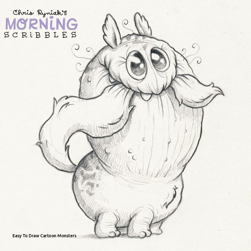 805x805 Easy To Draw Cartoon Monsters Cookie Monster Drawing - Cookie Monster Sketch