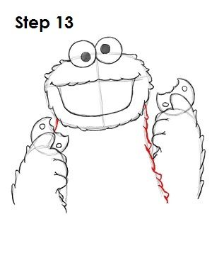 300x388 How To Draw Cookie Monster Makennas 2nd Birthday - Cookie Monster Sketch