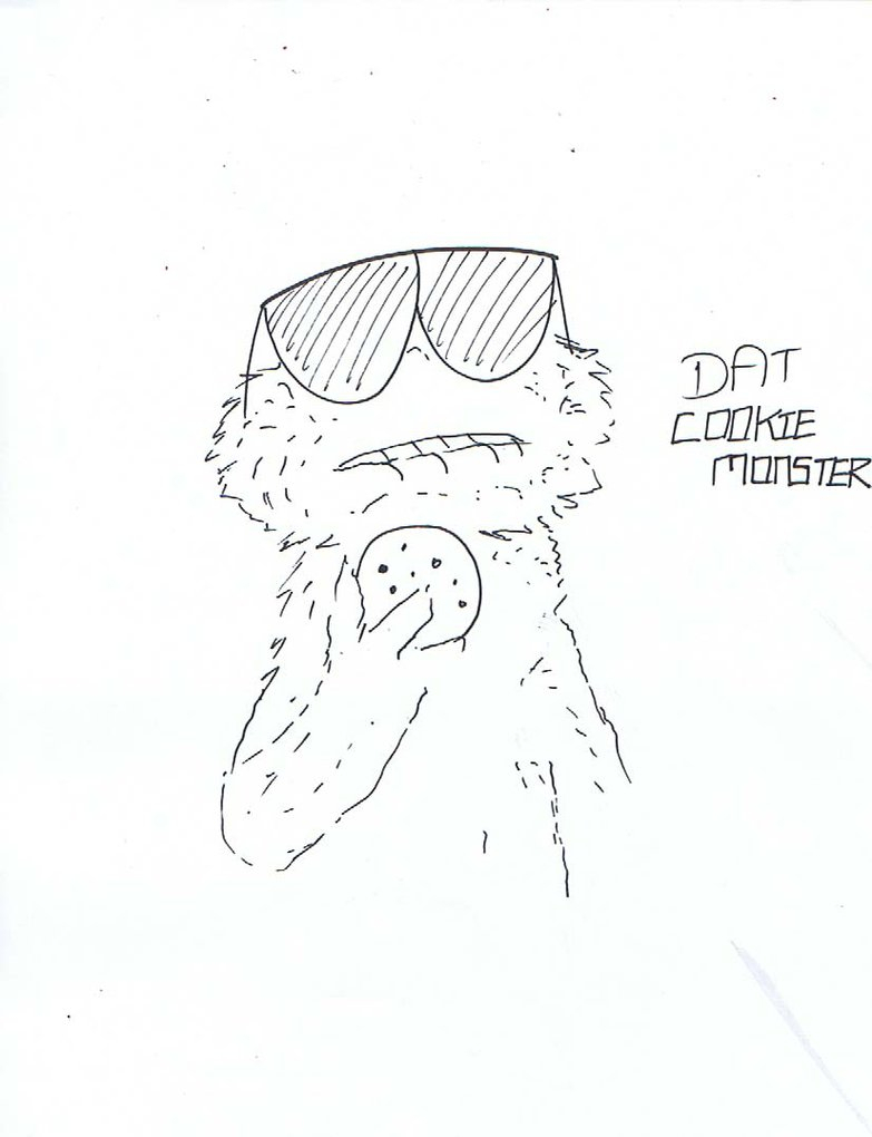 783x1020 Sketch Of Cookie Monster Dat Cookie Monsternigzblackman On - Cookie Monster Sketch