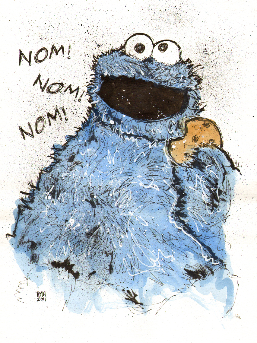 852x1137 Sketch Of Cookie Monster Tim Sale Board Weekly Sketch Blog Drawing - Cookie Monster Sketch