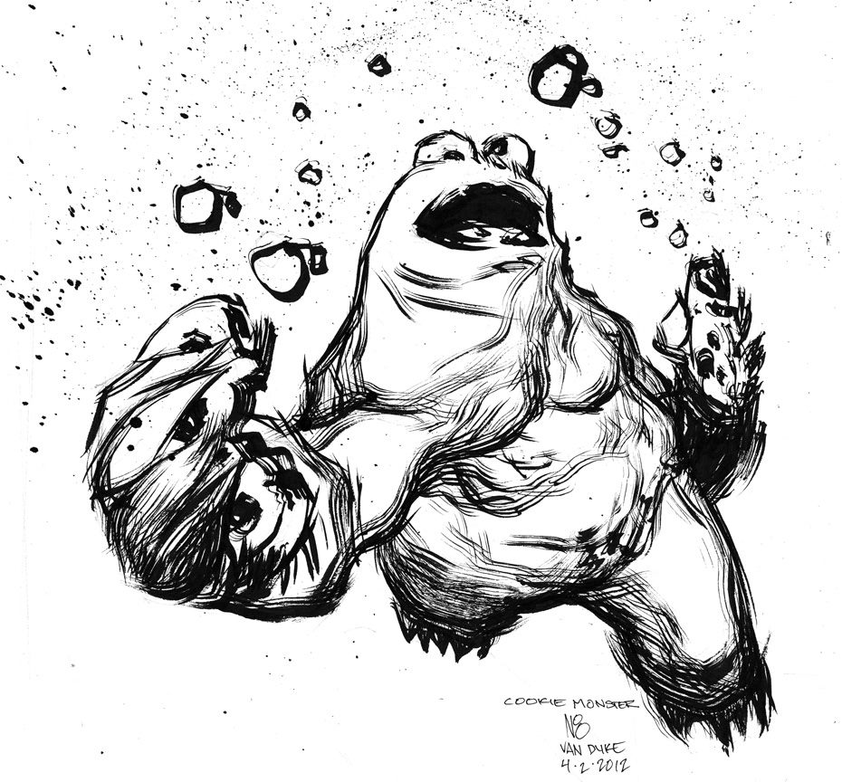 930x864 Cookie Monster N8vandyke - Cookie Monster Sketch