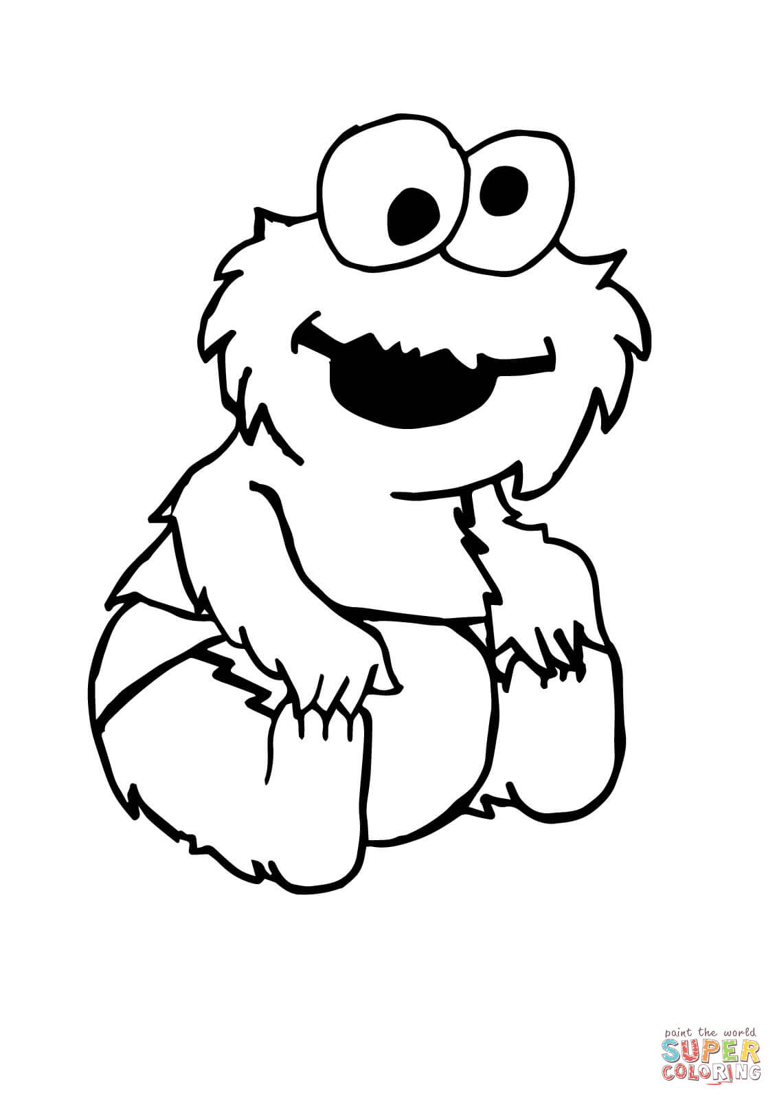 1131x1600 Sketch Of Cookie Monster Baby Cookie Monster Drawing - Cookie Sketch
