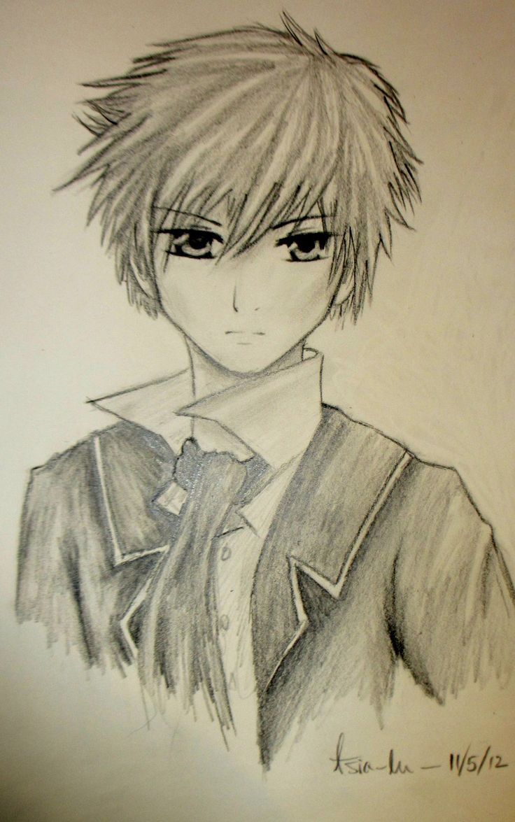 736x1175 Cool Anime Sketches Sketches Of Cool Boy Anime - Cool Anime Sketches