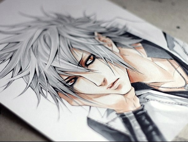 600x455 40 Amazing Anime Drawings And Manga Faces - Cool Anime Sketches