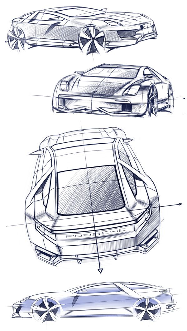 600x1060 Porsche 929 On Behance Sketch Behance, Sketches - Cool Car Sketches