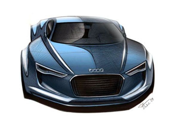 570x427 Cool Car Concept Sketches Audi E Tron Detroit Concept Sketch 10 - Cool Car Sketches
