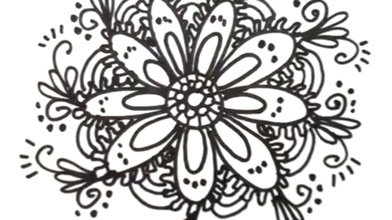 1280x720 Simple Flower Design Drawings - Cool Design Sketches