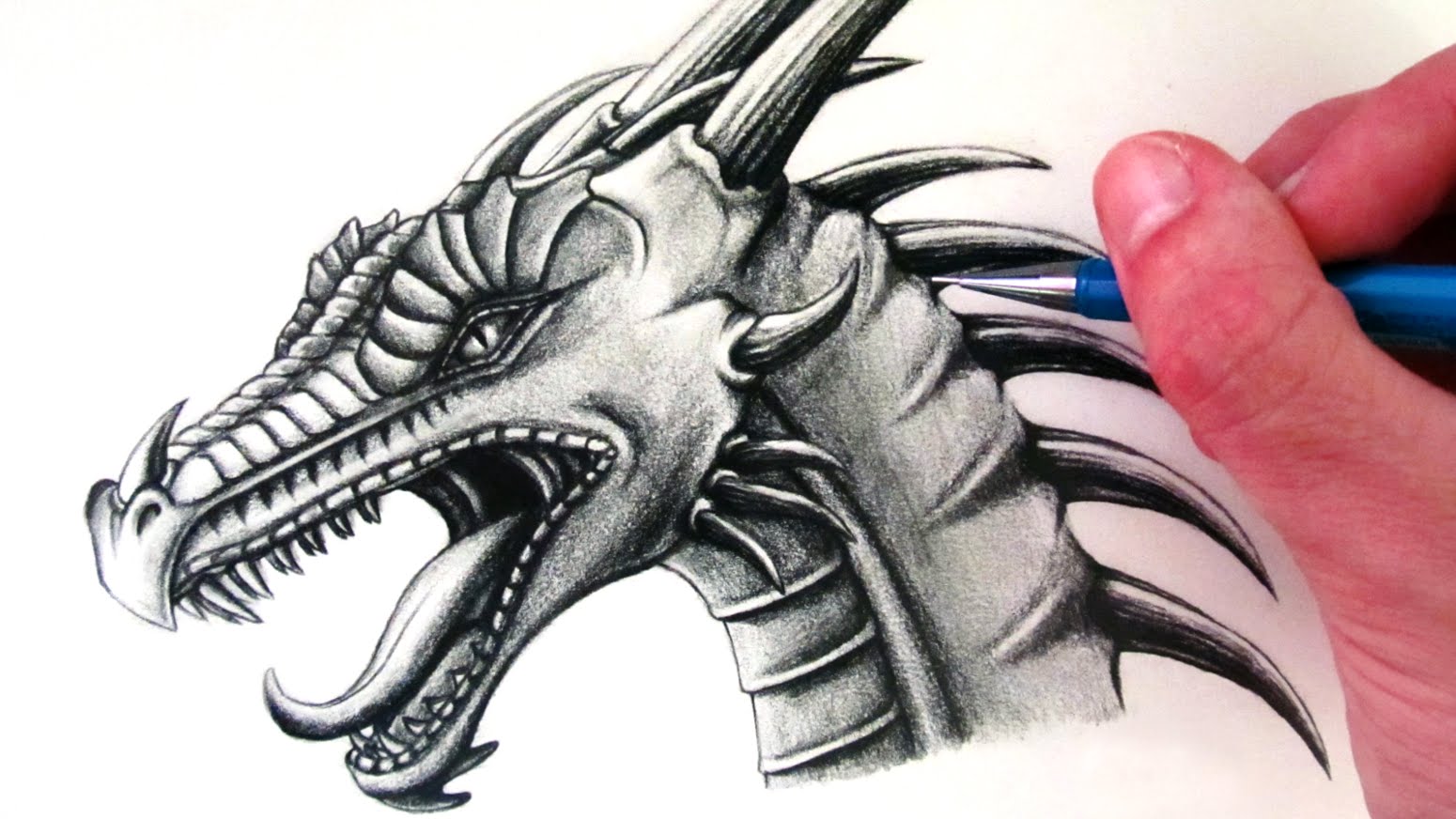 1550x872 How To Draw A Dragon Head - Cool Dragon Sketches