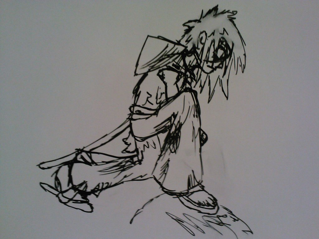 1024x768 Cool Marker Board Sketch Dude By Indegorune - Cool Dude Sketch