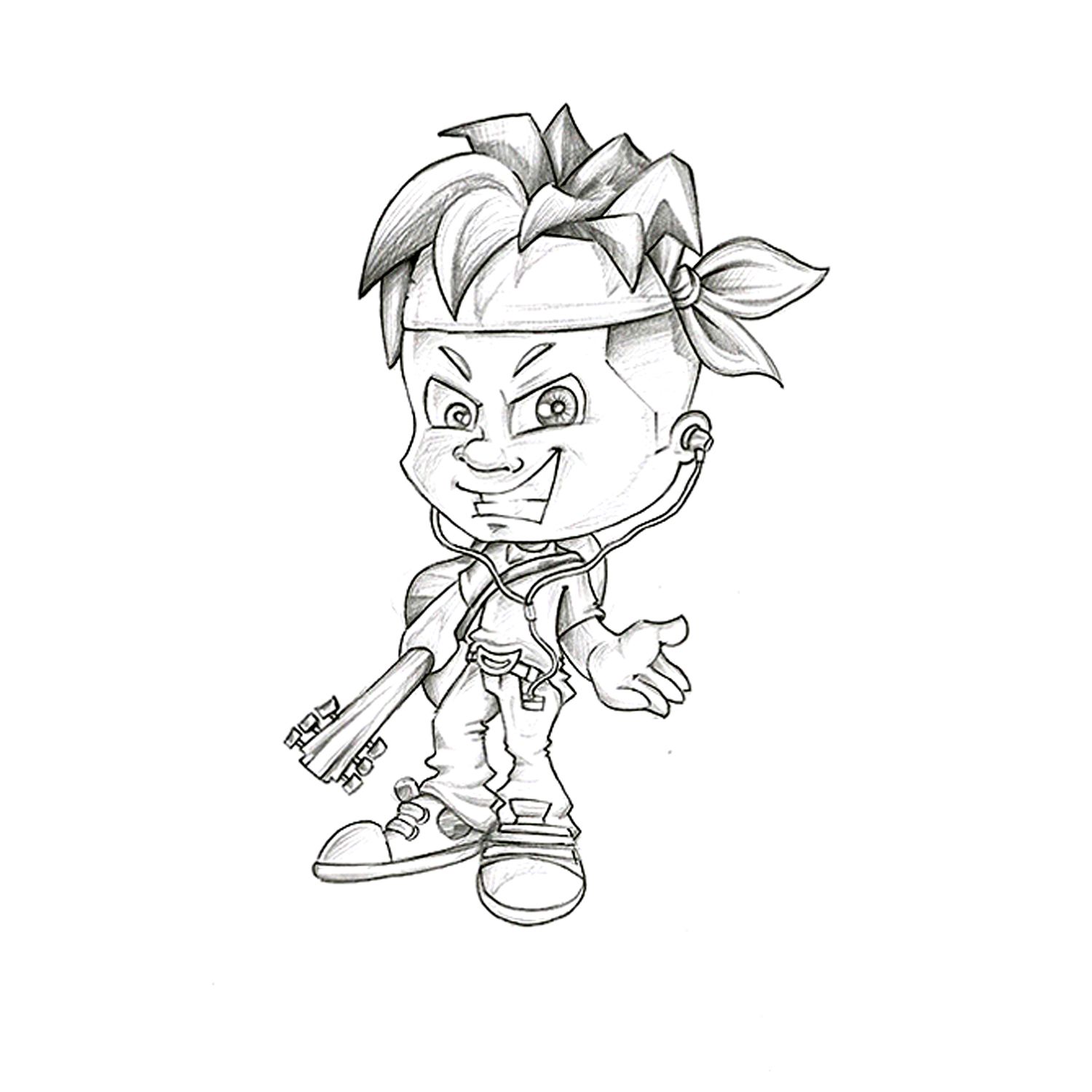 1500x1500 The Cool Dude Character Sketches Character - Cool Dude Sketch