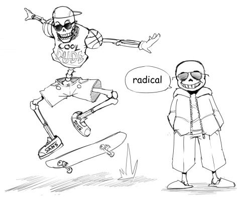 500x404 Radical Undertale Know Your Meme - Cool Dude Sketch