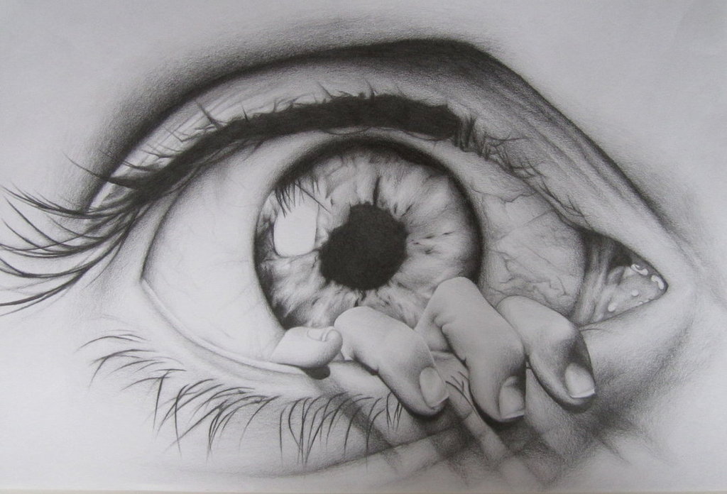 1024x696 The Eye Drawing By ~charlottexbx - Cool Eye Sketch