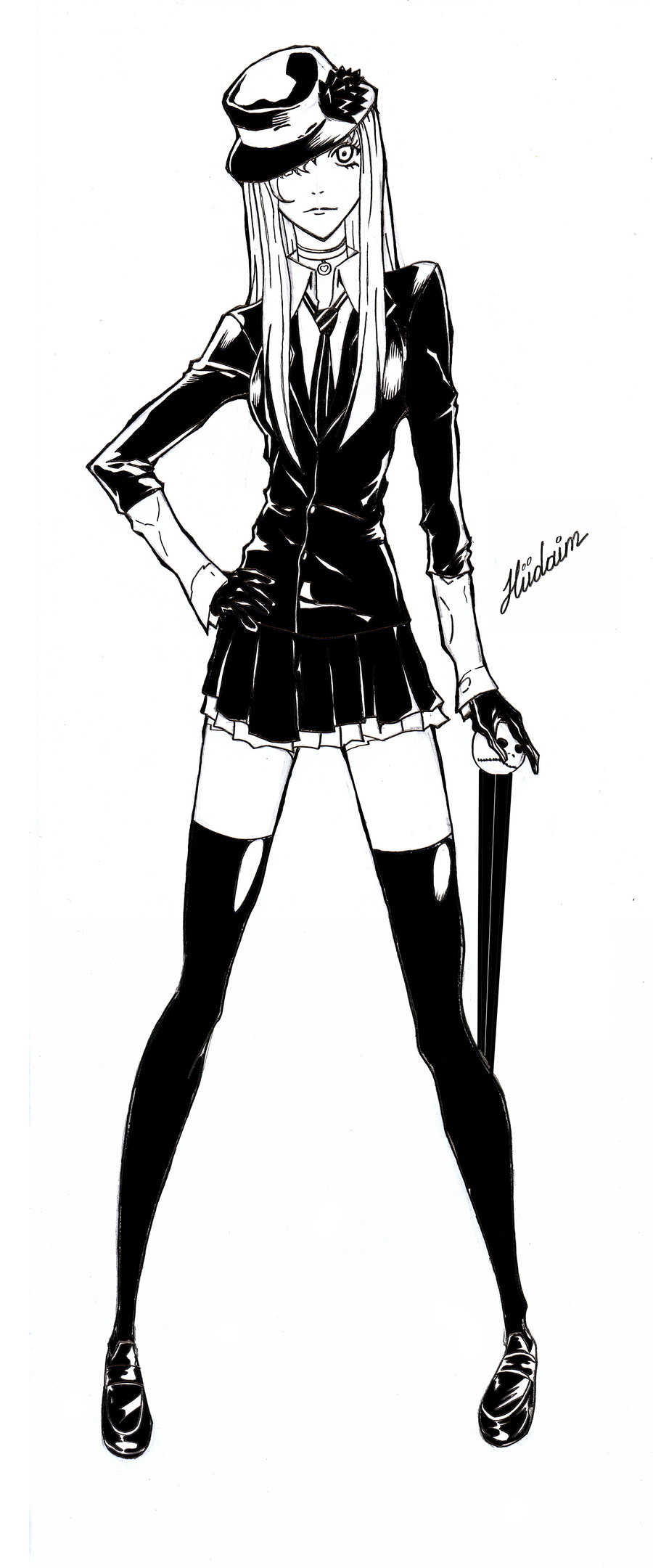 900x2160 Cool Girl Sketch Pic - Cool Girl Sketches