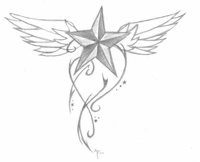 671x545 Star Designs Tattoo Sketches Impressive Cool Star Drawings 45 - Cool Sketch Backgrounds