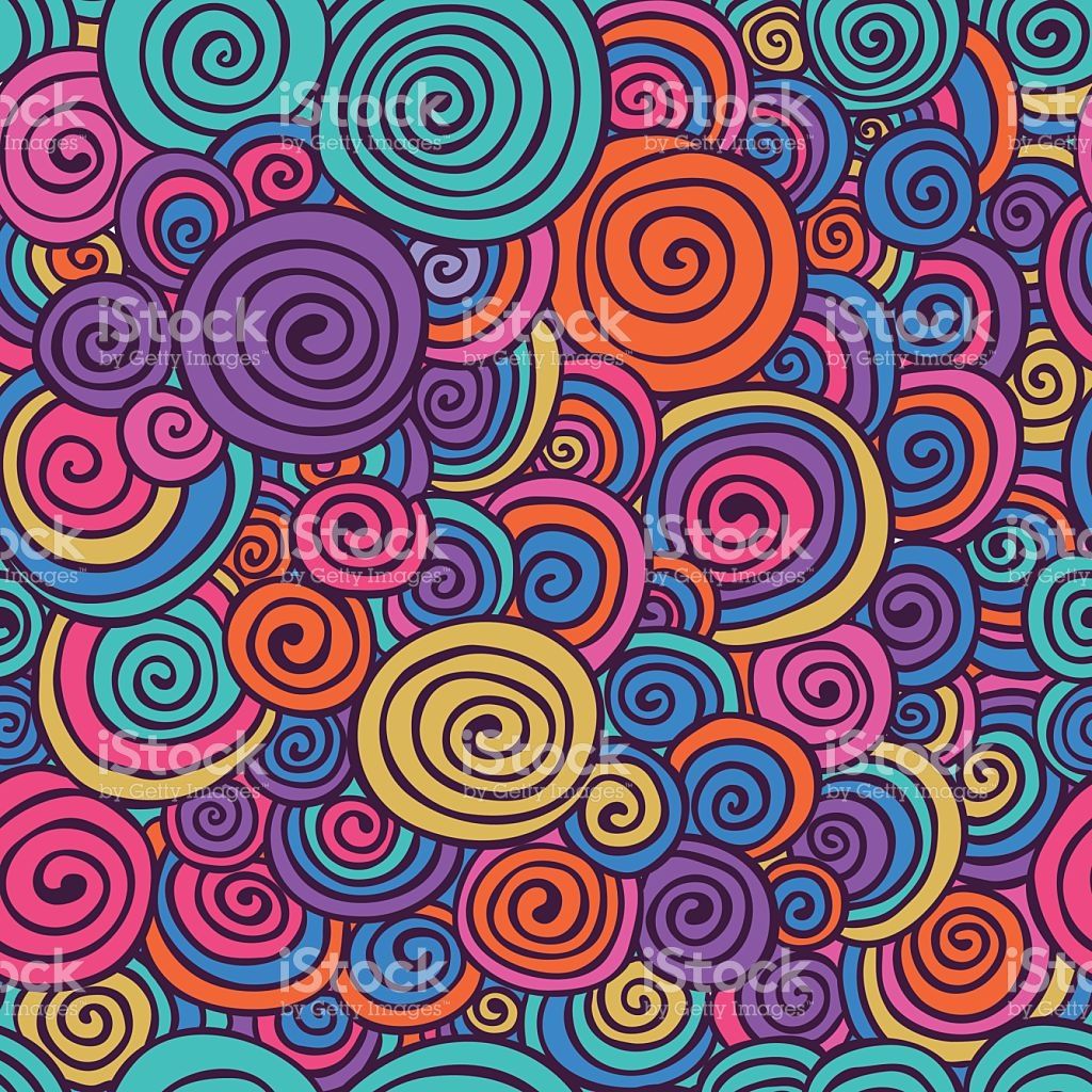 1024x1024 Abstract Colorful Hand Sketched Swirls Seamless Background Pattern - Cool Sketch Backgrounds