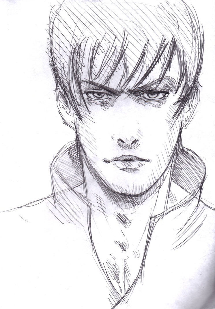 745x1073 Face Sketch Cool Pose By Vimes Da - Cool Sketch Pics