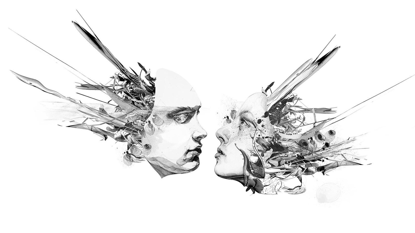 1600x900 Manga Sketch, Abstract Wallpapers, Hd Images, Cool, Geometric - Cool Sketch Wallpapers