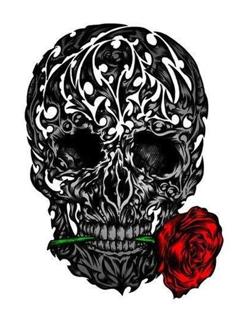 484x619 50 Cool Skull Tattoos Designs - Cool Skull Sketches