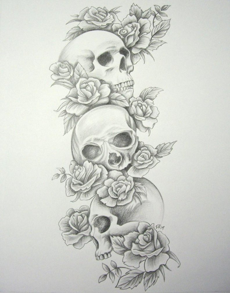 792x1008 Roses Sleeve Tattoo Sketches - Cool Tattoo Sketches