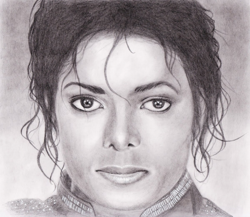 Портрет Майкла Джексона карандашом