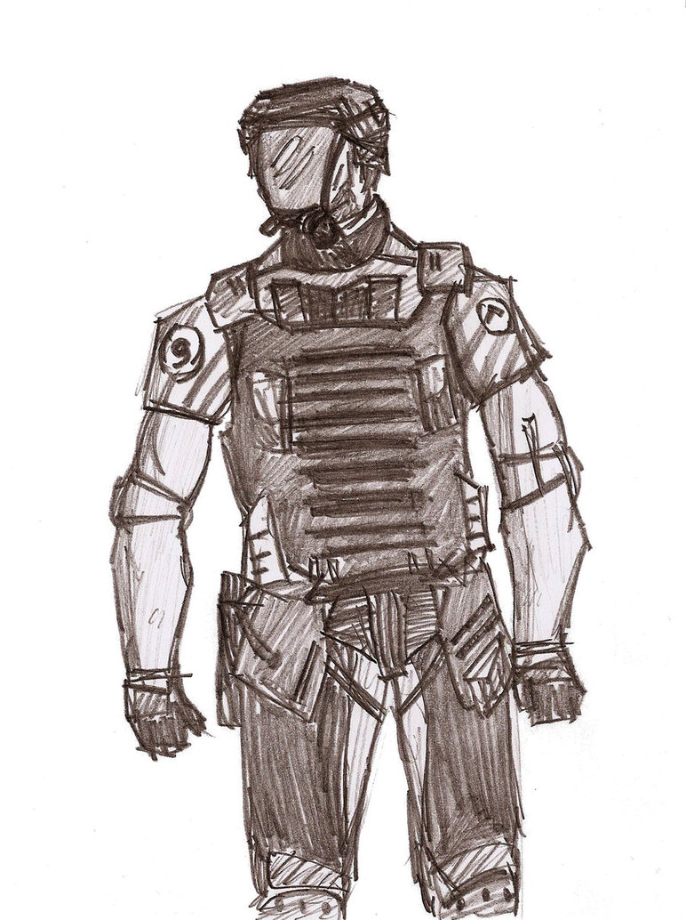 772x1034 Cop Sketch By Unplannedorganism - Cop Sketch