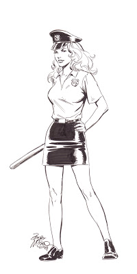 200x400 Seven Hells! Sketch A Palooza Lady Cop - Cop Sketch