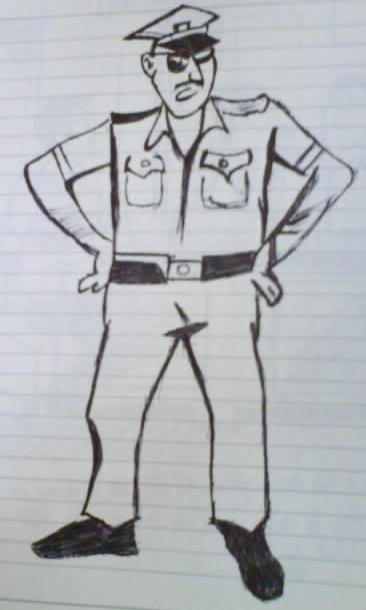 366x610 Desi Cop Sketch Welcome To My Leisure - Cop Sketch