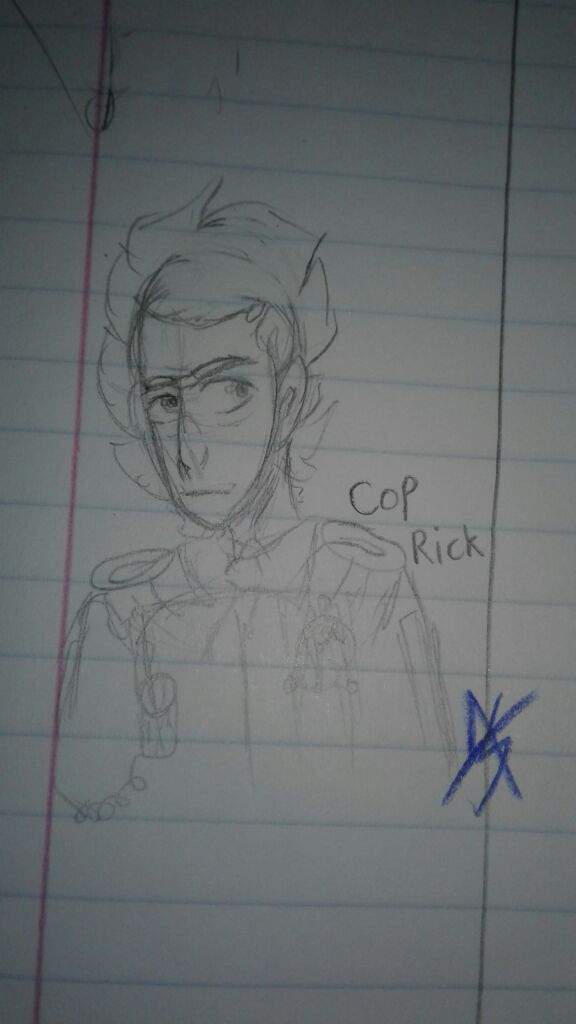 576x1024 Rick And Morty Amino - Cop Sketch