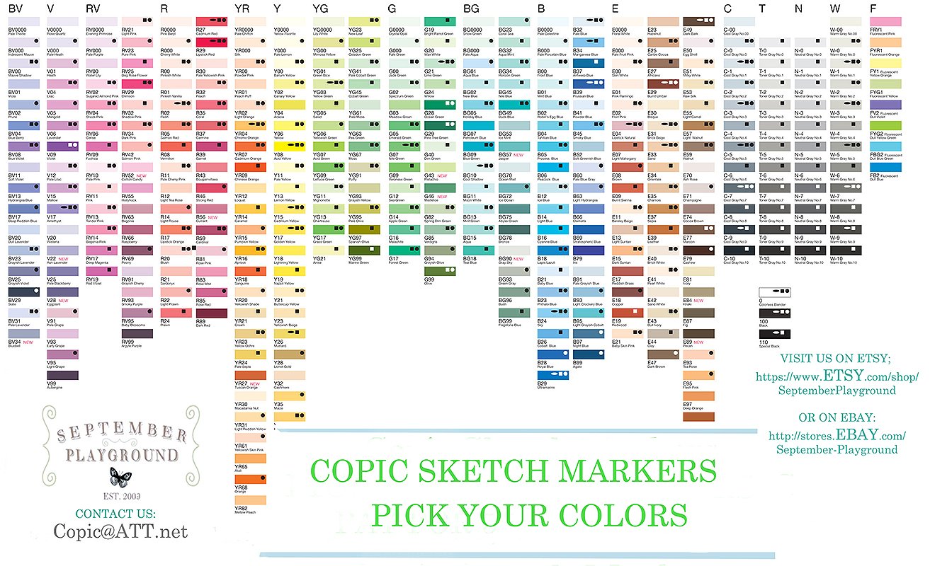 Hex Chart Copic Free