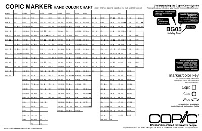 Copic Marker Hex Chart Printable