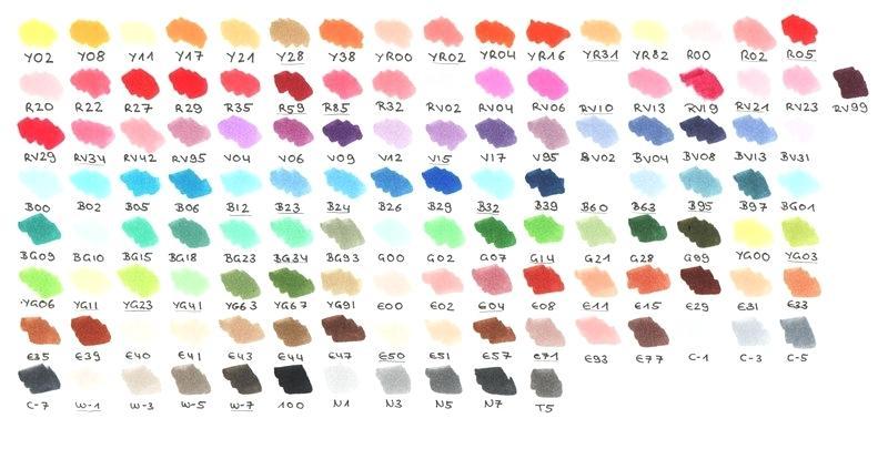 800x405 All Copic Ciao Colors Coloringsite.co - Copic Sketch Chart