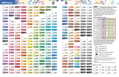 Full Copic Color Chart