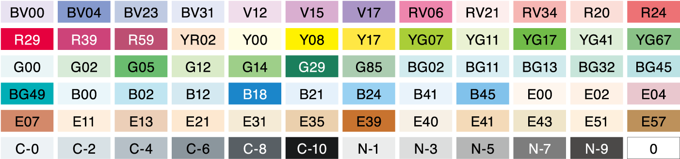 1402x328 Copic Sketch - Copic Sketch Color Chart