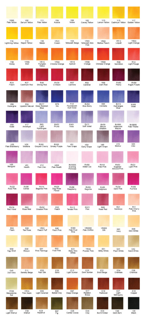 Copic Sketch Color Chart at PaintingValley.com | Explore collection of ...